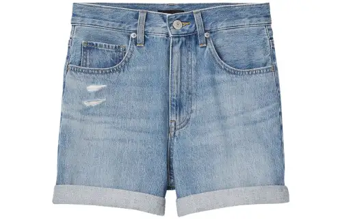 UNIQLO Denim Shorts Women's Lake Blue Moderate Bermuda Shorts