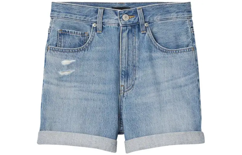 UNIQLO Denim Shorts Women's Lake Blue Moderate Bermuda Shorts