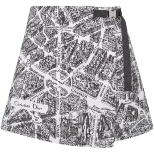 DIOR Casual Short Skirts Women's Black White