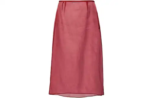 PRADA SS24 Casual Long Skirt Women's Cherry