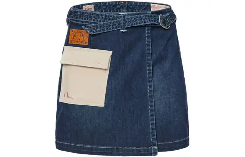 EVISU Denim Short Skirts Women's Denim Blue