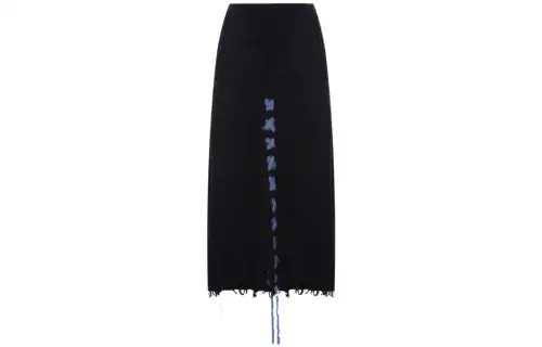 THE ROW Casual Long Skirts Women's Black Mid Length Bodycon Skirt