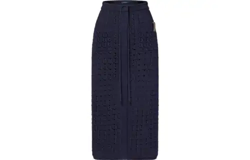 LOUIS VUITTON Casual Long Skirt Women's Blue