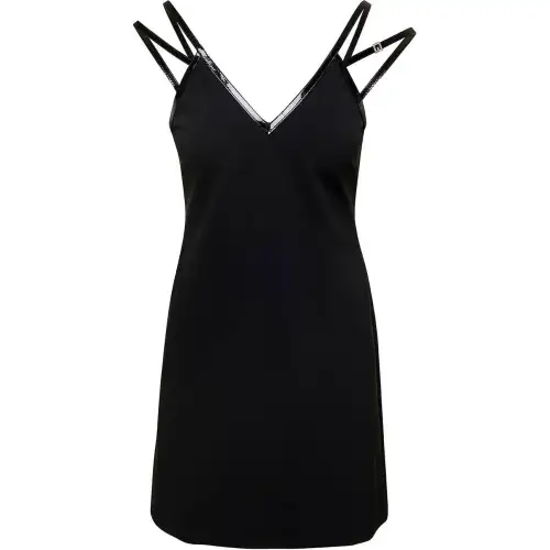 GUCCI V Neck Double Strap Mini Dress