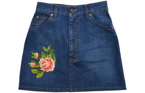 GUCCI Denim Short Skirts Women's Blue