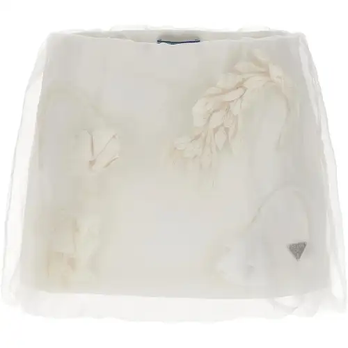 PRADA Casual Short Skirts Women's White