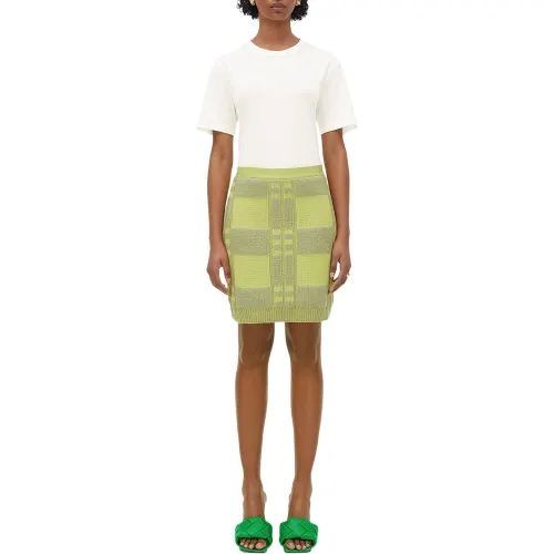 Bottega Veneta FW22 Casual Short Skirts Women's Green