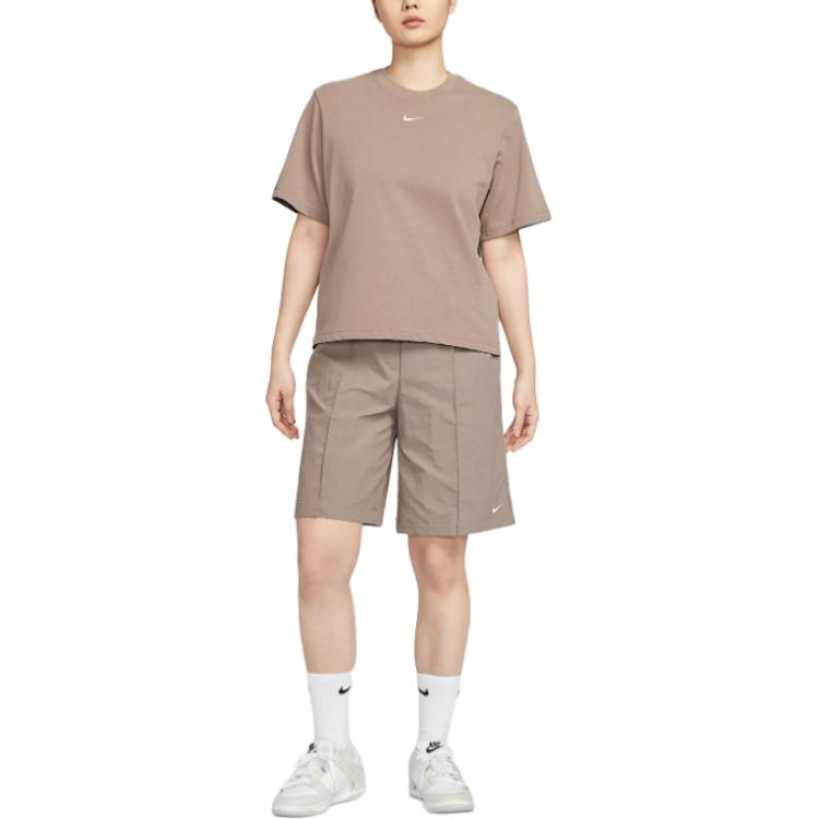 Женские шорты Nike Sportswearwoven Everything (коричнево-белые)