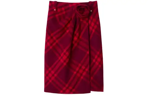 Burberry Casual Long Skirt Women's Red