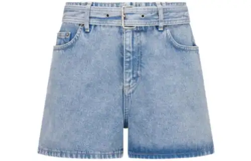 DIOR Quarterly New Products Denim Shorts Women's Blue Moderate