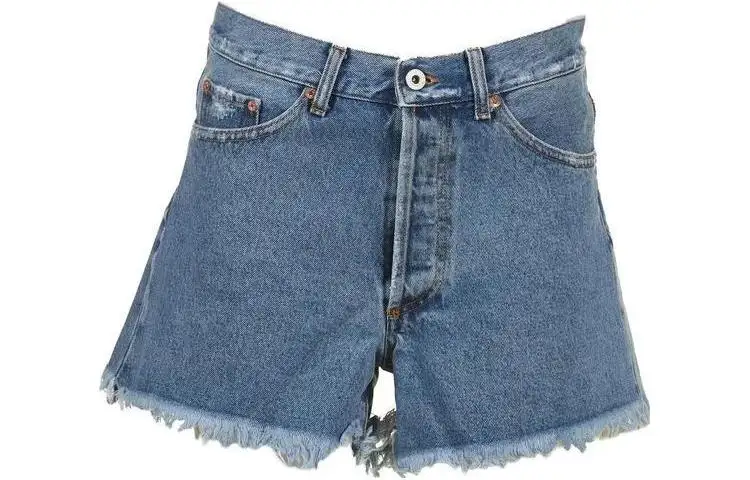 OFF WHITE Denim Shorts Women's Blue Moderate Other