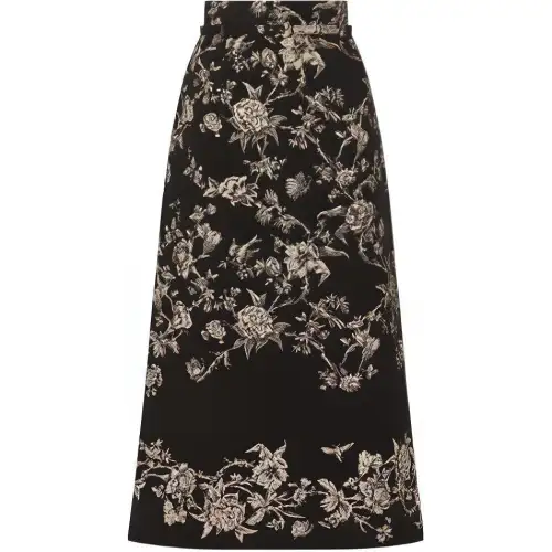 DIOR SS23 Casual Long Skirt Women's Black