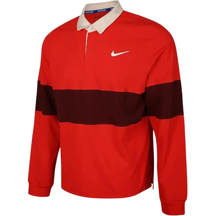 Nike Polo Shirts Men's Red Lapel Moderate Straight Fit