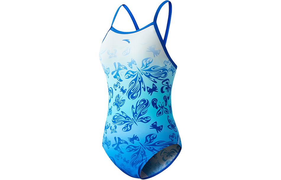 Anta One piece Swimsuit Women's Pure White/Butterfly Green/Butterfly Blue