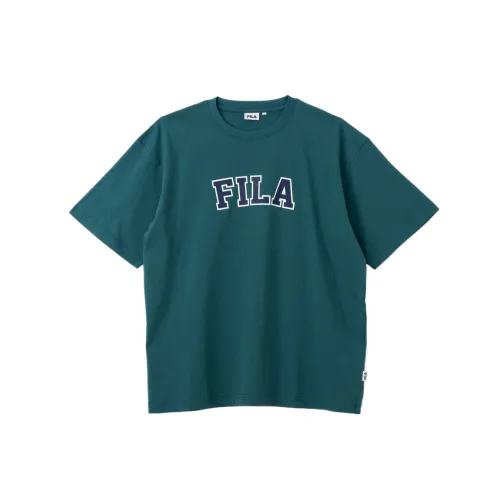 FILA T Shirts Unisex Green Crew Neck Moderate