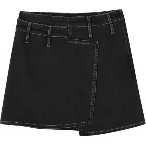 Skechers Denim Short Skirts Women's Black