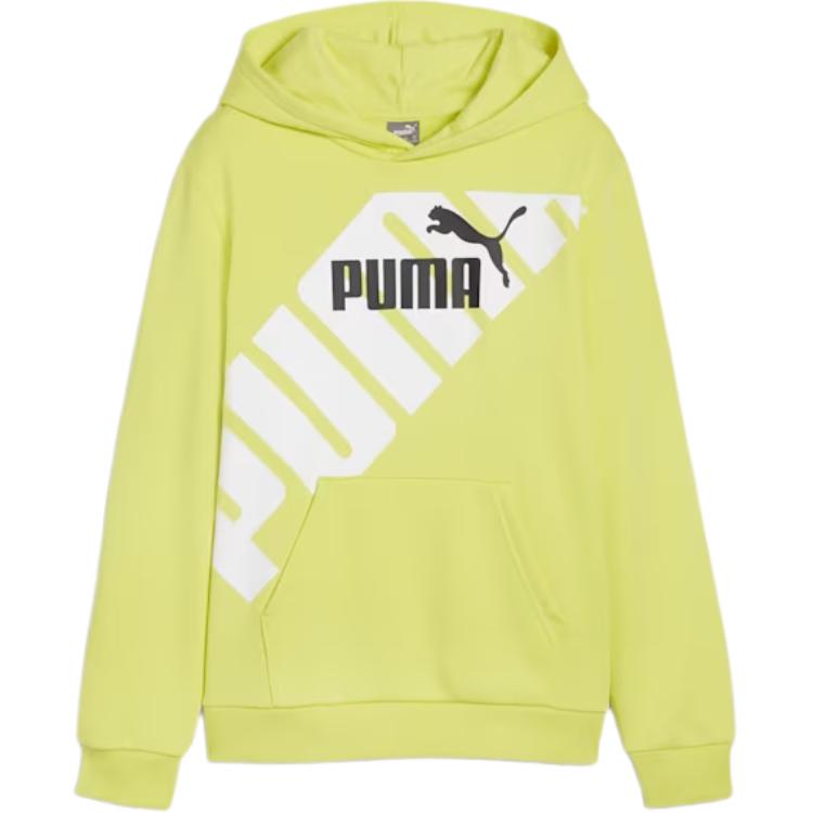Мужские худи PUMA PUMA POWER POWER Youth Graphic Hoodie LOGO (желтый)