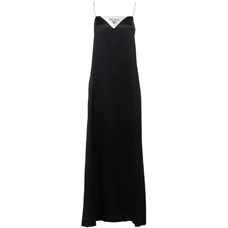 PRADA SS22 Evening Dress Women's Black