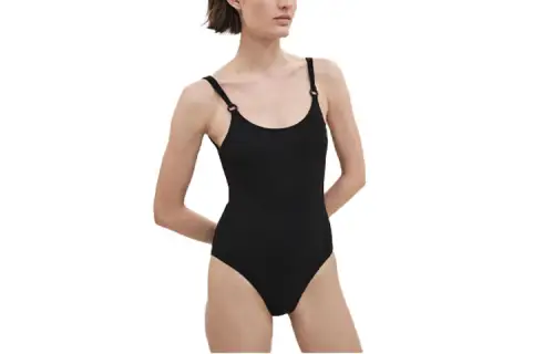 HERMES One Piece Swimsuits Women's Black Triangle One Piece Swimsuit