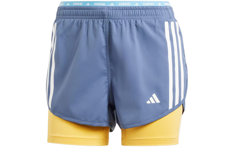 Adidas Free Shipping With AdiClub Own The Run 3 Stripes 2 in 1 Shorts