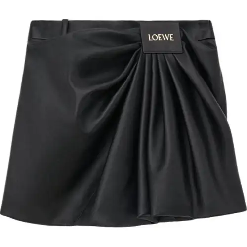 LOEWE Draped Leather Skirt