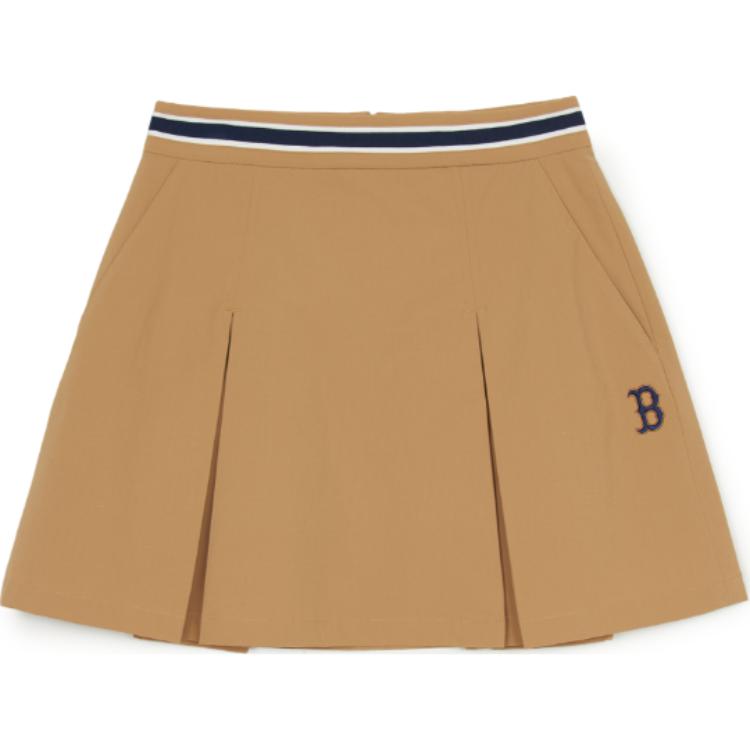Женская юбка MLB Varsity (бежевая)