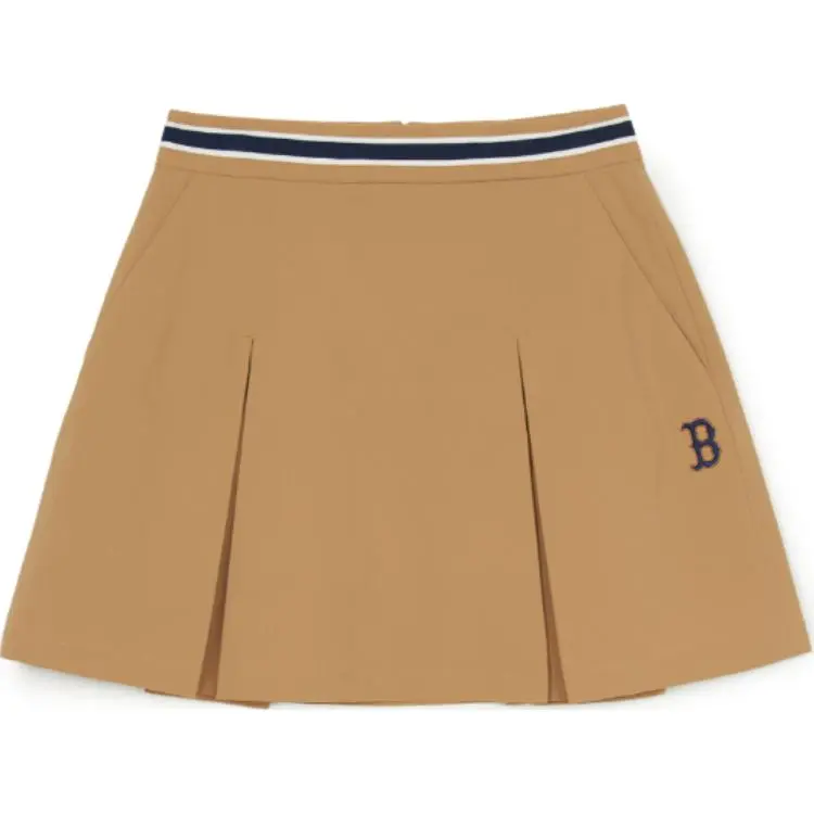 MLB Varsity Boston Red Sox Casual Short Skirts Women's Beige