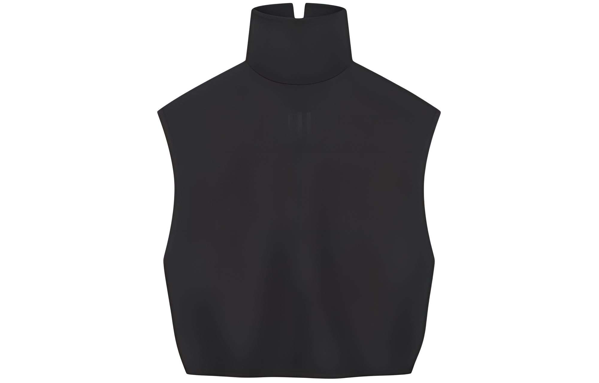 Adidas X Fear Of God Athletics Women's Suede Fleece Muscle Mock Neck Sleeveless T Shirt Black