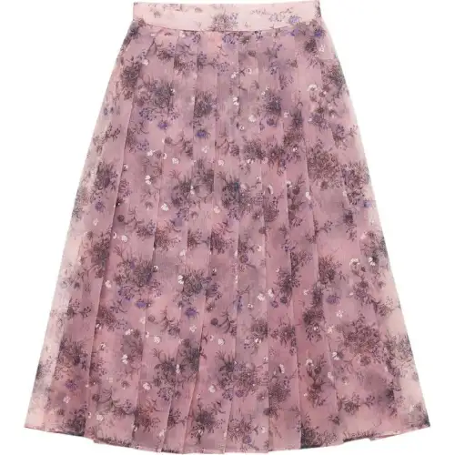PRADA Floral print Pleated Skirt