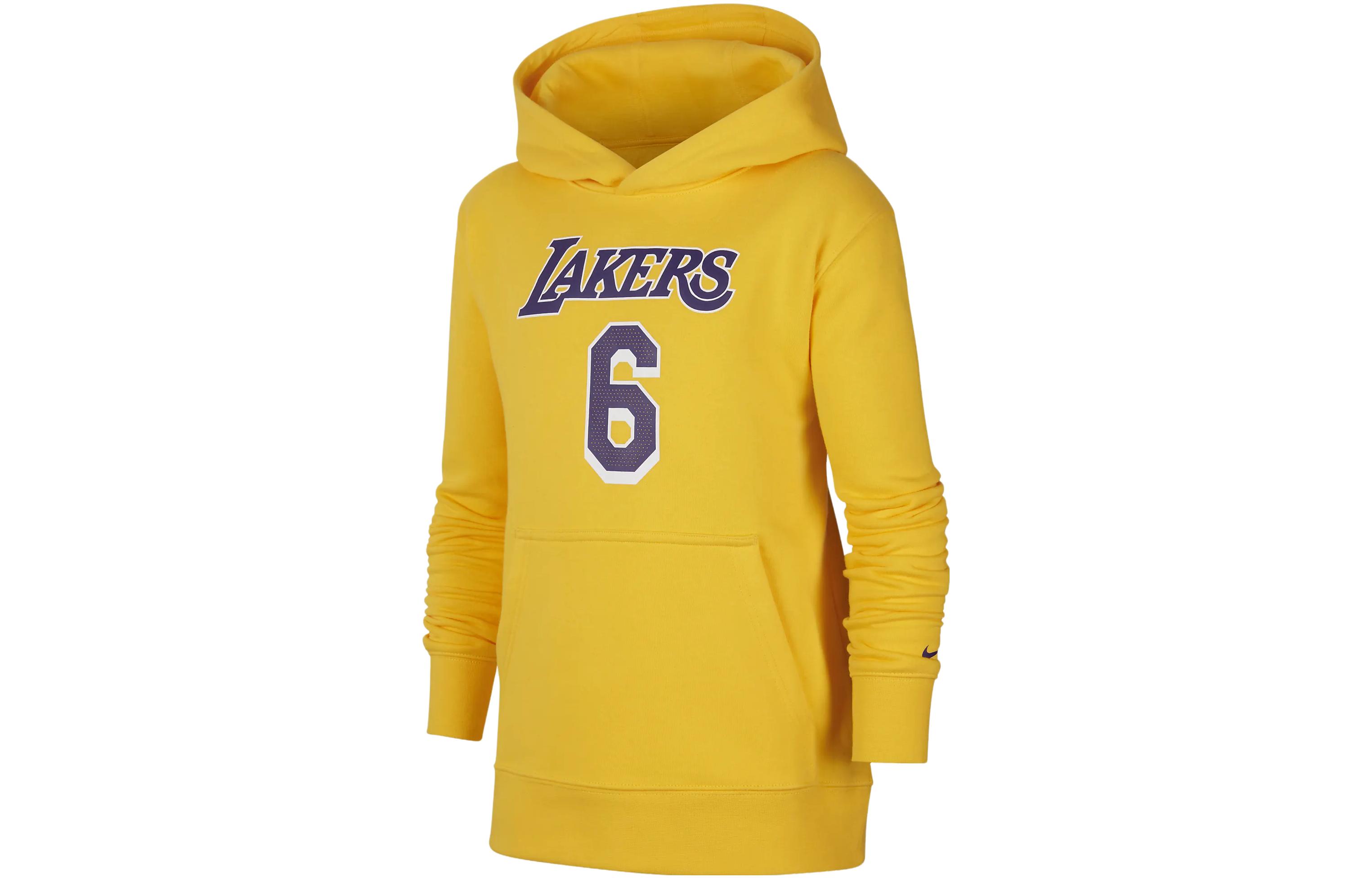 Nike Letters and numbers with hood, sports yellow children's sweatshirt, children's clothing