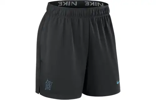 Nike Miami Marlins Authentic Collection Practice Sports Shorts Women's Black