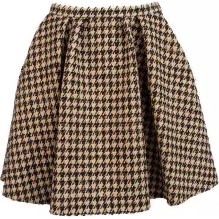 Christian DIOR Houndstooth Pleated Skirt