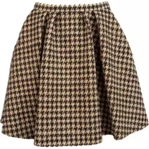 Christian DIOR Houndstooth Pleated Skirt