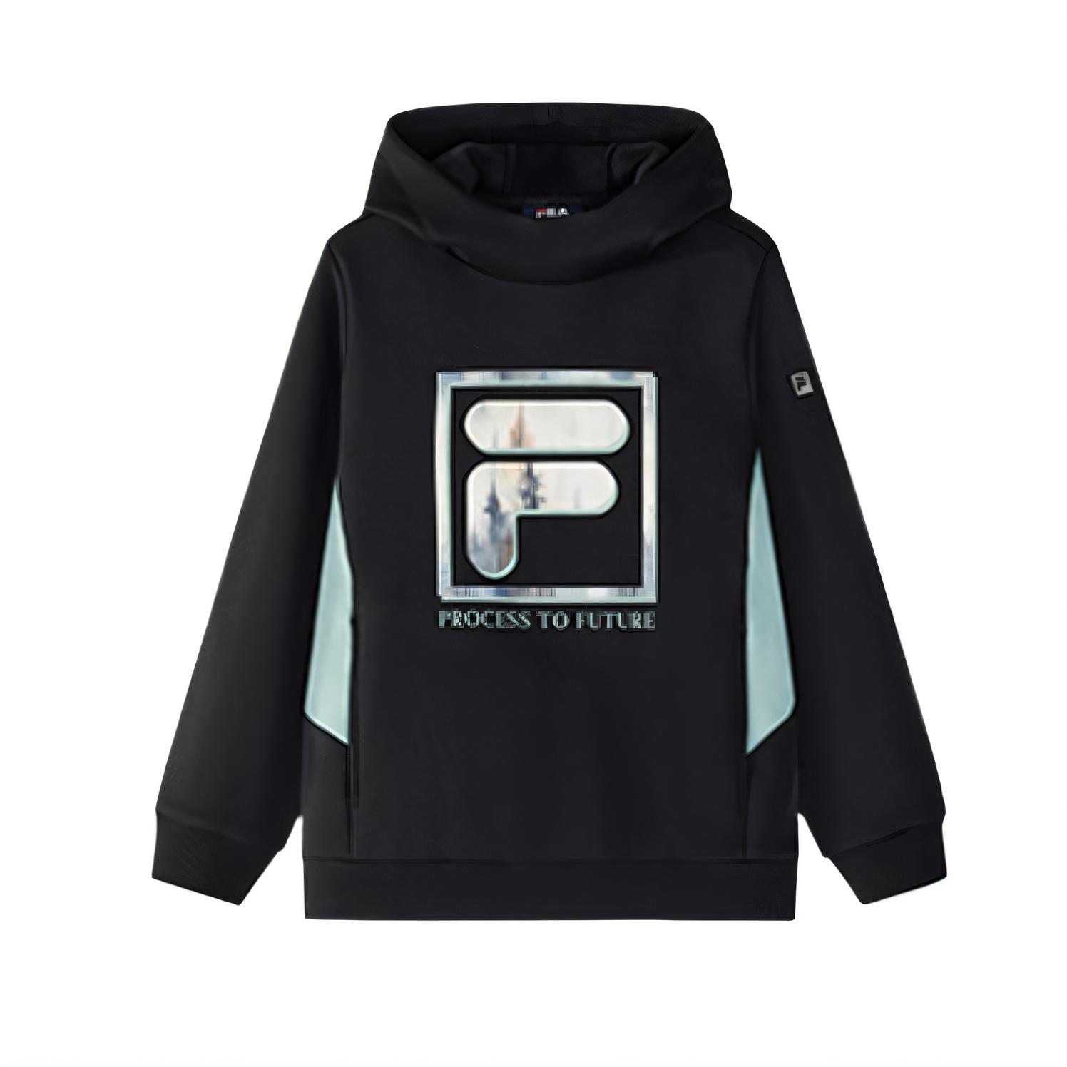 Мужское худи Fila KIDS WHITE LINE (черное)
