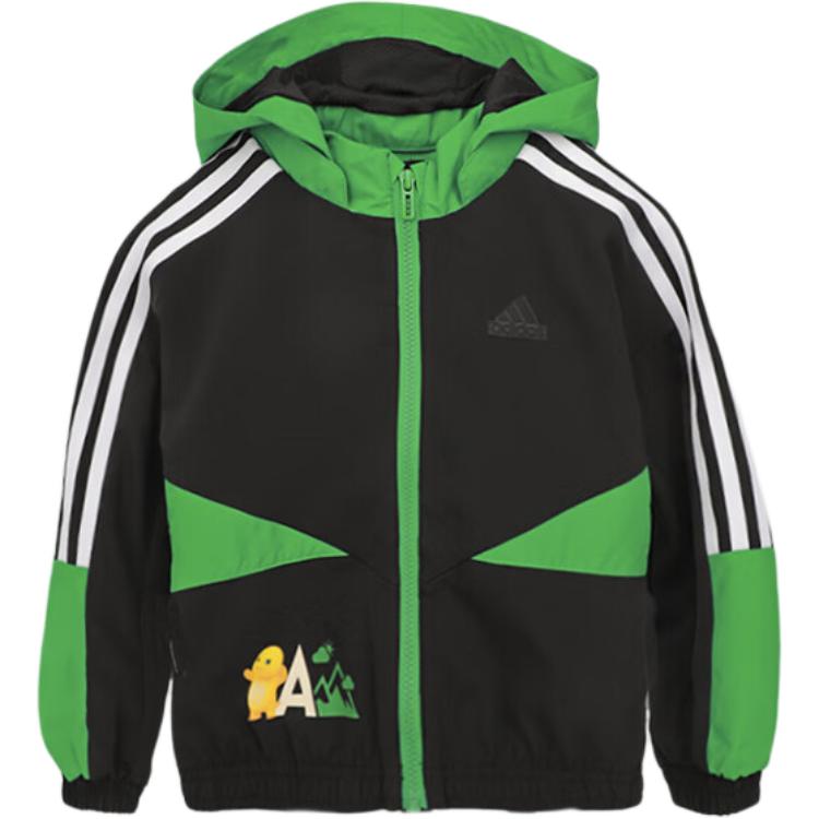 Мужская куртка adidas (черно-зеленая)
