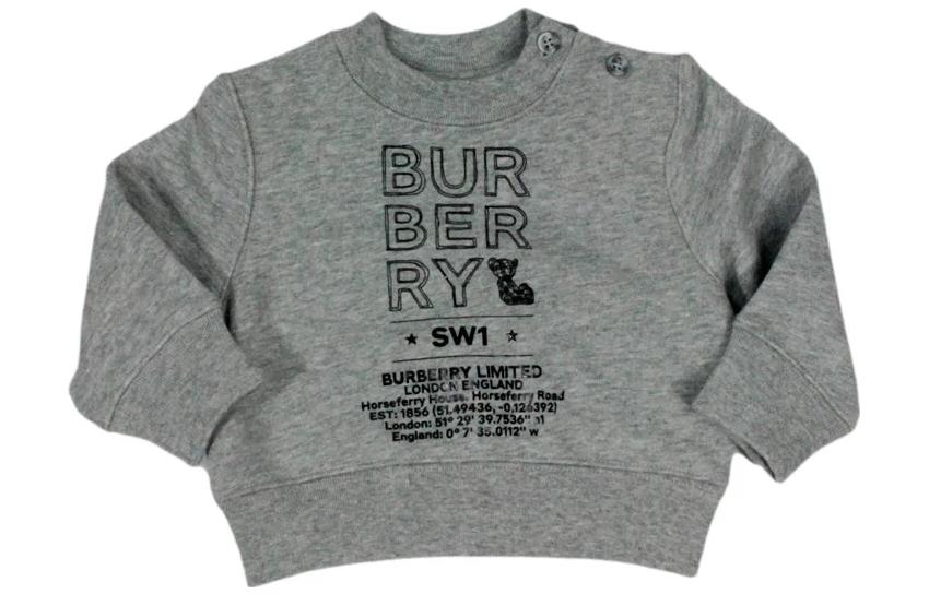 Детская толстовка Burberry Burberry (серый)
