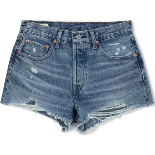 Levis Distressed Denim Shorts