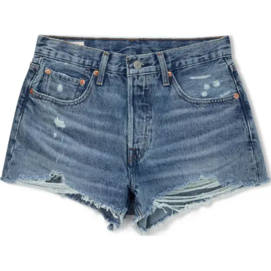 Levis Distressed Denim Shorts