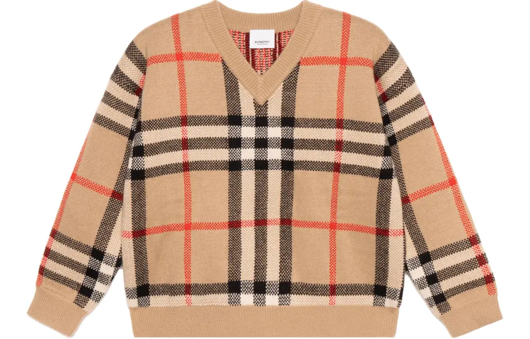 Burberry Cashmere Sweater Brown Yellow Kids'