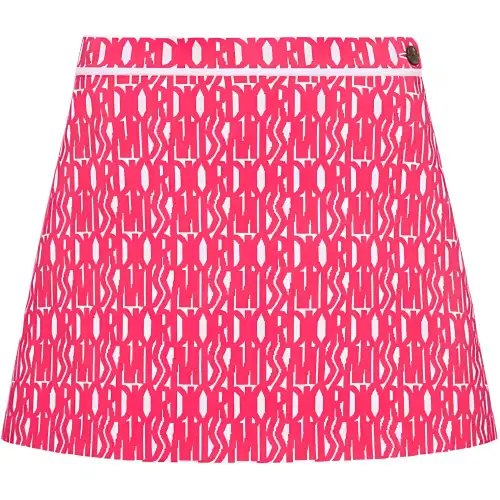 DIOR Casual Short Skirts Women's Rose Red