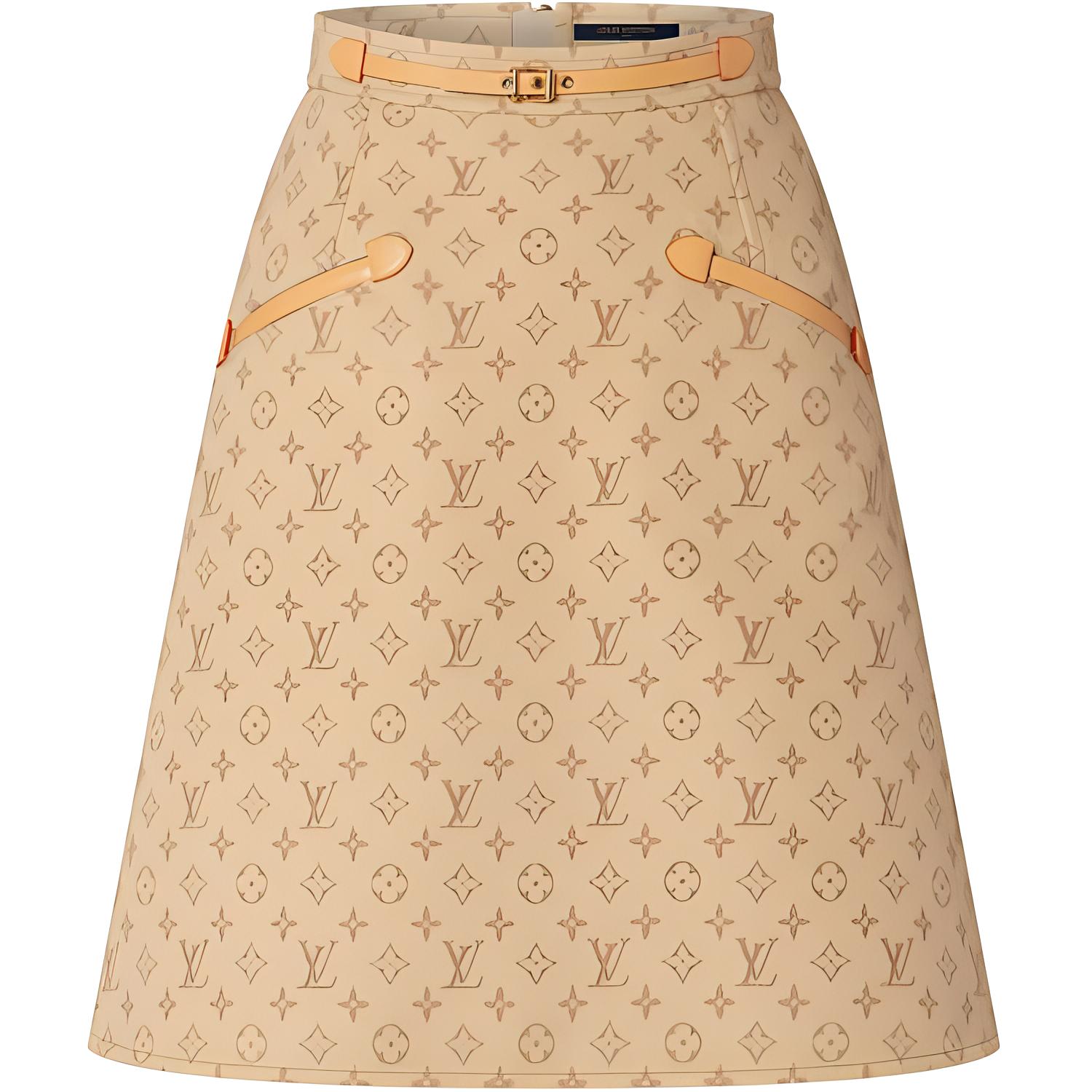 Женская юбка Louis Vuitton Logo (каки)