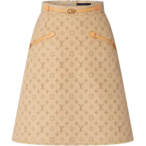 LOUIS VUITTON Casual Short Skirts Women's Khaki