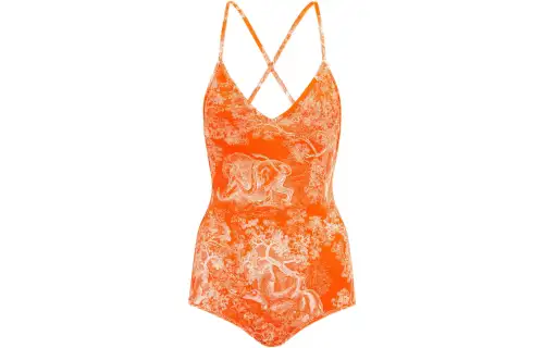 DIOR Dioriviera FW22 One piece Swimsuit Women's Orange