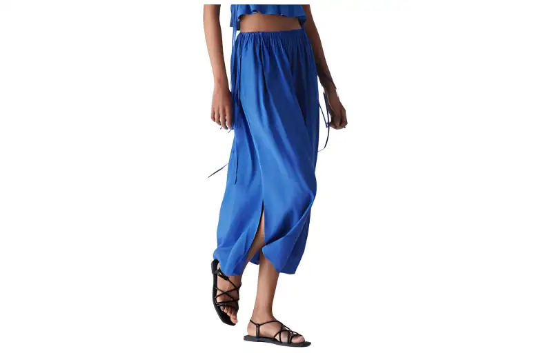 UNIQLO Casual Long Skirt Women's Royal Blue