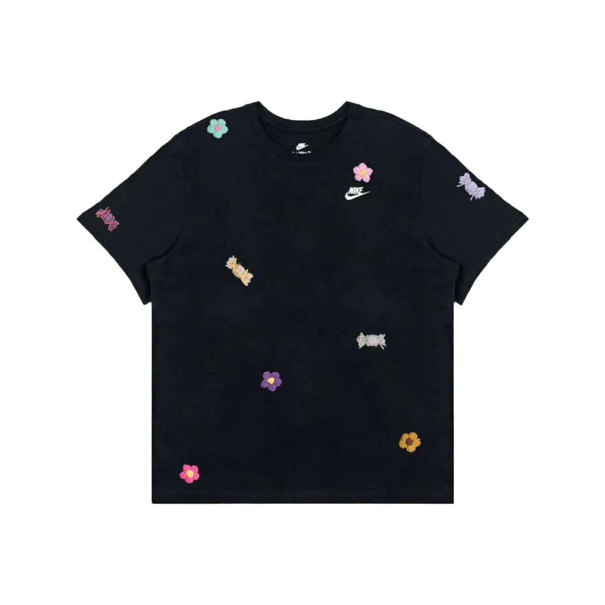 Nike T-Shirts Men's Black Crew Neck Moderate