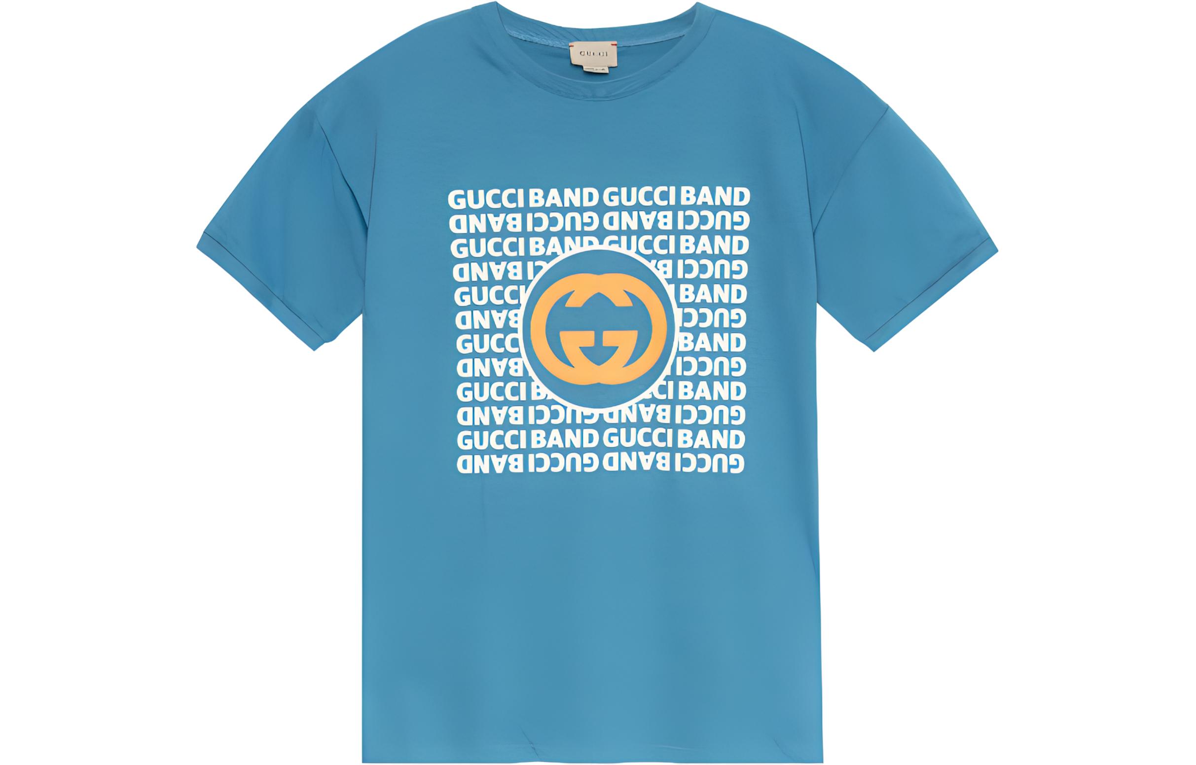 Мужская футболка Gucci (синяя)
