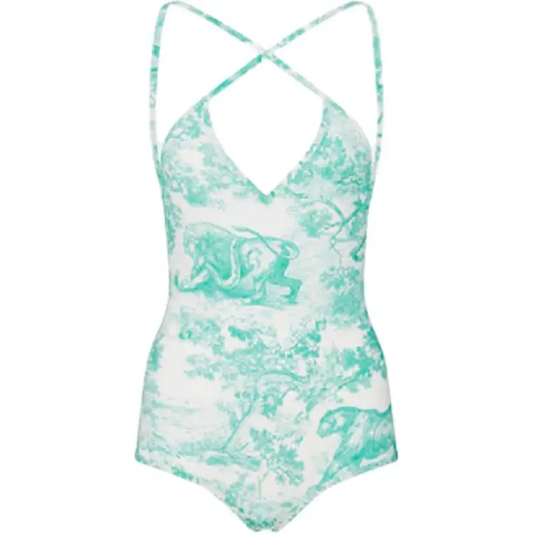 DIOR SS24 One piece Swimsuit Women's Green