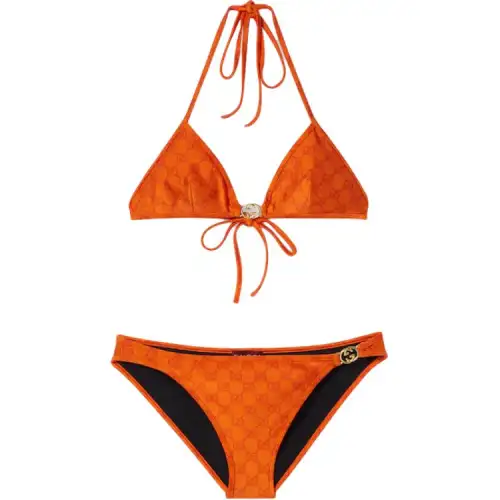 GUCCI Gg Stretch Jersey Bikini Orange