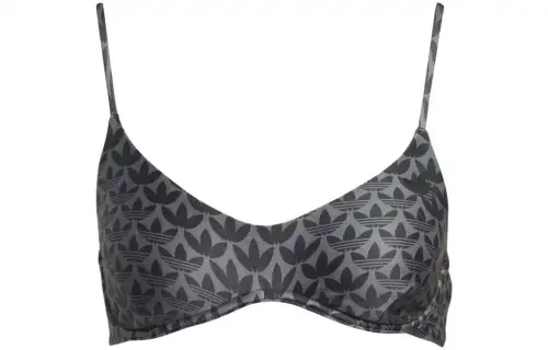Adidas Originals Monogram Swim Top Two Piece Swimsuit Women's Black