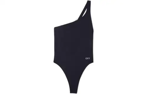 OFF-WHITE Logo Printed High-Cut Swimsuit